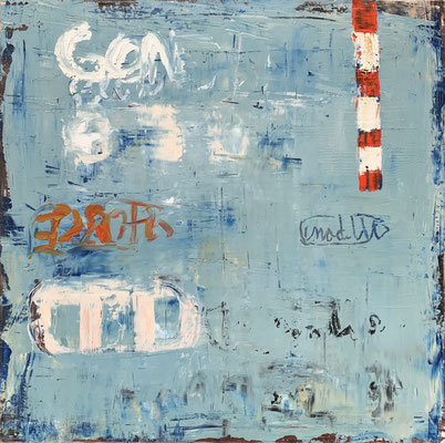 Bill Fisher, "Little Blue Painting," 2013, oil and cold wax on panel, 30 x 30 inches, $7,000