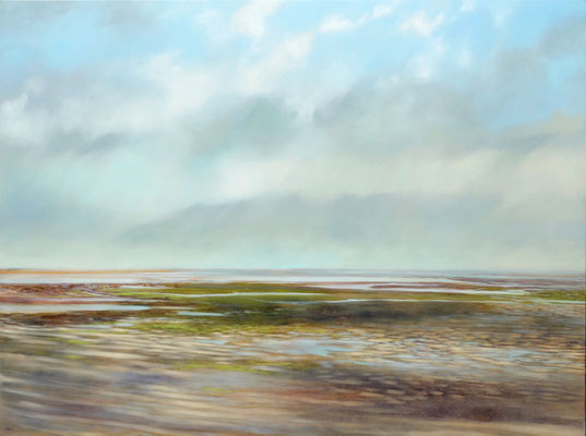 Teri Malo, "Retreating Tide," 2019, oil on panel, 36 x 48 inches, $8,500