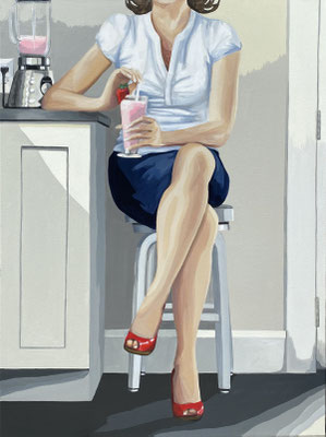 Leslie Graff, "It was Refreshing," 2021, acrylic on canvas, 40 x 30 inches, $6,000