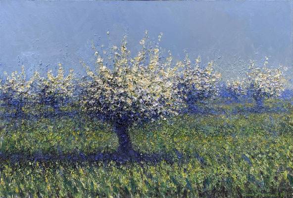 John Stockwell, "Centerstage," 2021, oil on canvas, 39.5 x 59 inches - SOLD