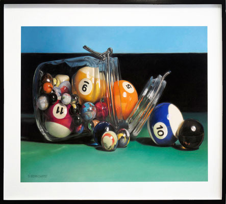Sheldon Berkowitz, "Spherical Spill," pastel over watercolor on paper, 25 x 35 inches - SOLD