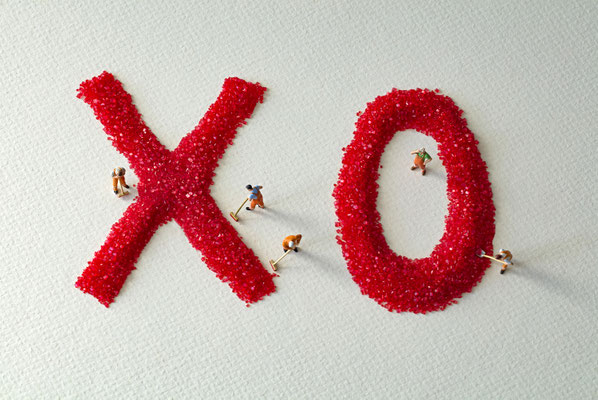Christopher Boffoli, "XO," acrylic-dibond mounted photograph, 24 x 36 inches, (also available: 12 x 18, 32 x 48, 48 x 72)