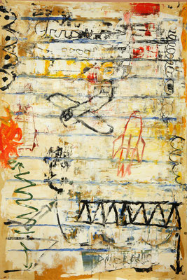 Bill Fisher, "Rocket Plane," 2015, oil and cold wax on panel, 40 x 26 inches, $7,300