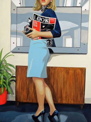 Leslie Graff, "She Had the Look," 2020, acrylic on canvas, 40 x 30 inches - SOLD