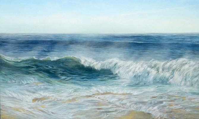 Teri Malo, "Brisk Morning," 2019, oil on panel, 36 x 60 inches - SOLD