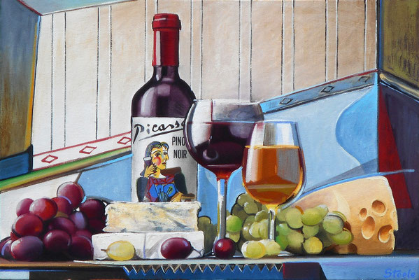 Ben Steele, "Taste of Picasso," 2019, oil on canvas, 20 x 30 inches, $4,500