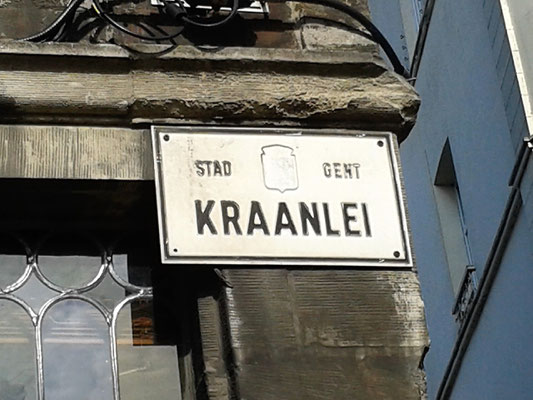 "Kraanlei" die schöne Straße  entlang der Leie