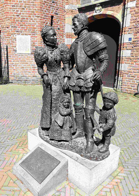 "Anna von Buren" / "Willem van Oranje" mit ihren Kindern