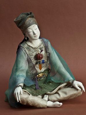 Pfauen Kannon H.24cm 2013