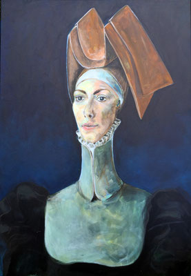 "Lucrezia", Acryl auf Leinwand, 70x100 cm, 2015. 