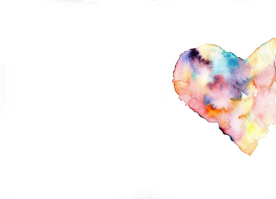 "Herzlichst, S.", Aquarell auf Papier, 30x40 cm, 2014. 