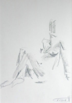 Ohne Titel, Graphitstift auf Papier, 2013. 