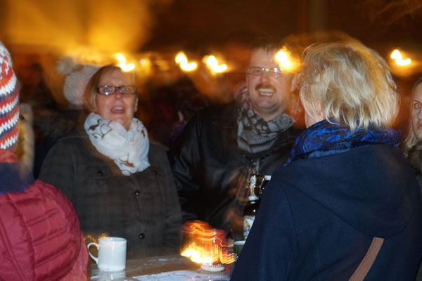 Die Stimmung war teils ausgelassen...