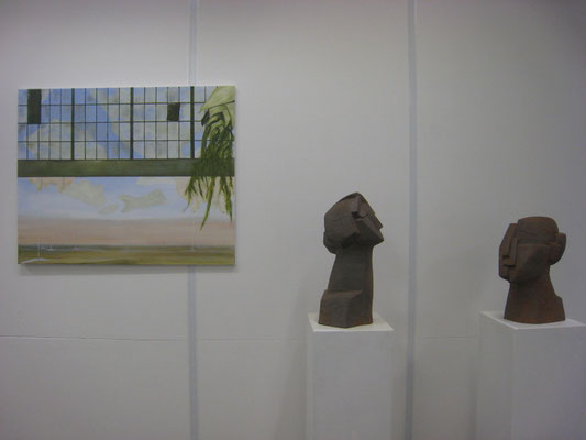 MODELLVERSUCH Ausstellung Bilder Gabriele Sehn u. Skulpturen v. Susan Geel in der Galerie auf Zeit