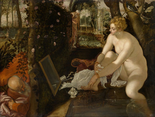 Jacopo Tinktoretto, Susanna im Bade, 1555/56, Wien, KHM (wikimedia commons)