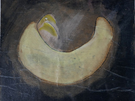 Wiege im Mondlicht, 13x18 cm, Acryl auf Papier, 2008