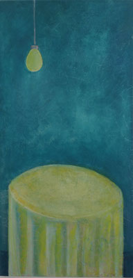 Licht am Tisch, Acryl auf Leinwand
