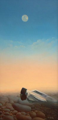 Up and Dawn, Oil on Canvas, 12"x 24".