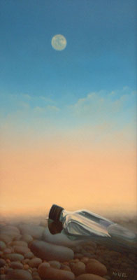 Up and Dawn, Oil on Canvas, 12"x 24".