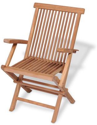 sedia +braccioli +teak +legno +mobili +esterno +giardino +arredo +pieghevole