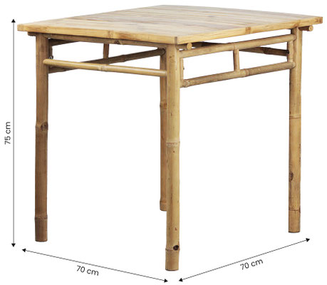 bamboo #arredo #tavolo #esterno #giardino #70x70cm