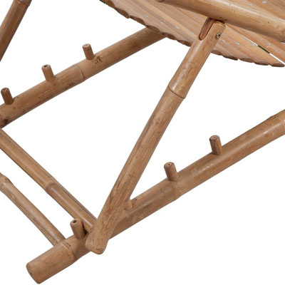 sdraio +bambù +bamboo +pieghevole +prendisole +poggiapiedi