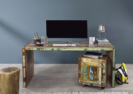 scrivania +legno +riciclato +vintage +sandro shop +vendita +online +shopping 
