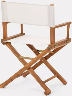 sedia #regista #legno #acacia #telo #ecrue