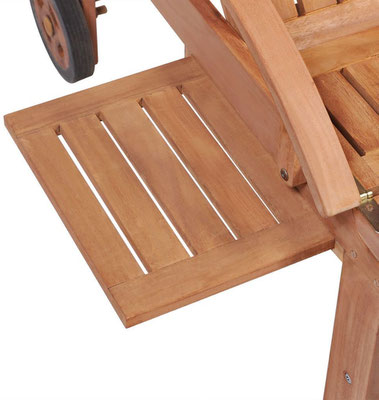 lettino prendisole +teak +ruote +sdraio