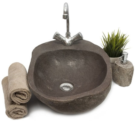 lavello #lavandino #pietra #sasso #fiume #fossile #arredo #bagno #sandroshop