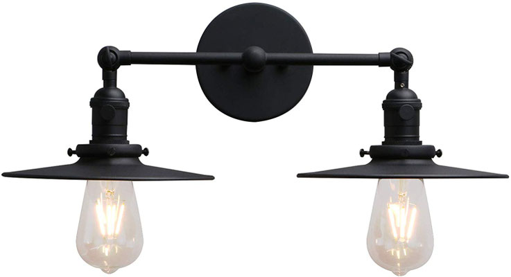 plafoniera #lampada #applique #muro #nera #vintage #industriale #doppia #lampadina