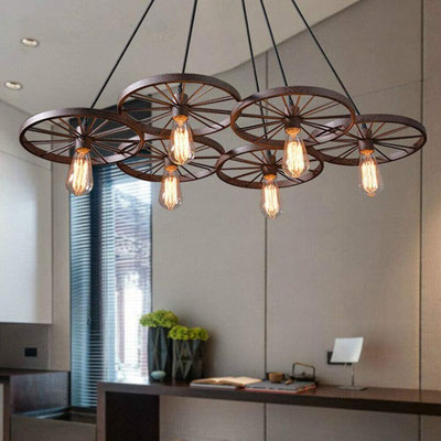 lampadario +vintage +bicicletta +soffitto +antico +sandro +shop +6 +luci