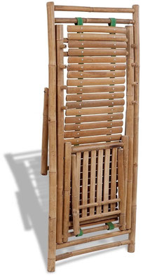 sdraio +bambù +bamboo +pieghevole +prendisole +poggiapiedi
