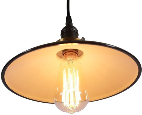 lampada #vintage #nera #smaltata #retrò #industriale #soffitto #pendente