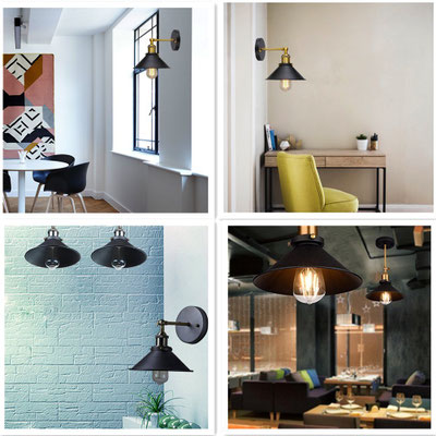 lampada a parete +vintage +industriale +ottone +sandroshop