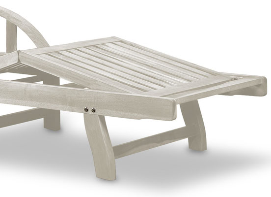lettino sdraio +prendisole +legno +bianco +sandro shop