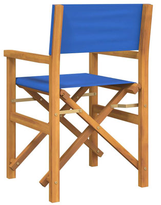 sedia #regista #legno#teak #blu #telo