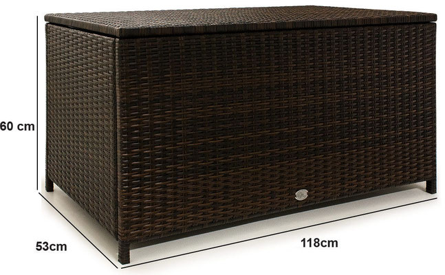 Starplast Industries Cuscino Per Box In Rattan, Colore Cioccolato/Mocca, Con Federa Per Sgabelli