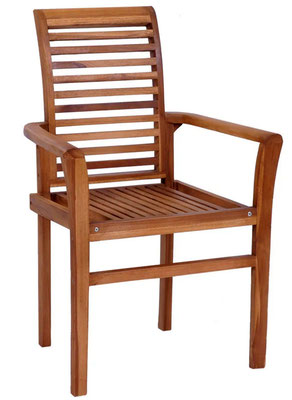 sedia #teak #impilabile #braccioli