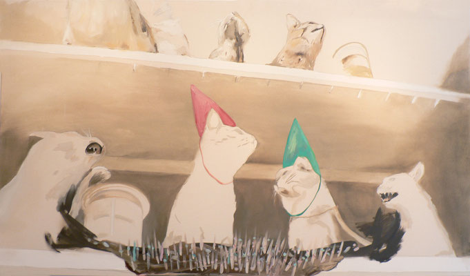 L'anniversaire de Sacha, 110 x 190 cm, huile sur toile, 2012