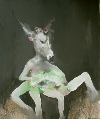 L'ânesse, huile sur toile, 2010