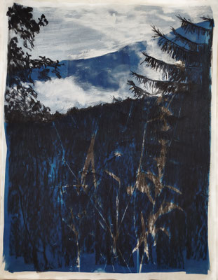 TMB 3, technique mixte sur papier, 50 x 65 cm, 2025
