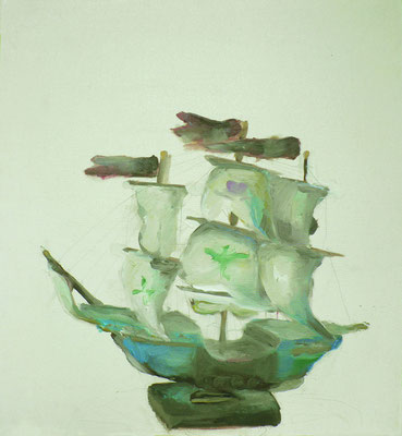 Le bateau, 60 x 65 cm, huile sur toile, 2007
