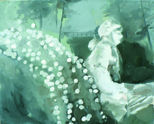 Minuit sonne, 33 x 41 cm, huile sur toile, 2009