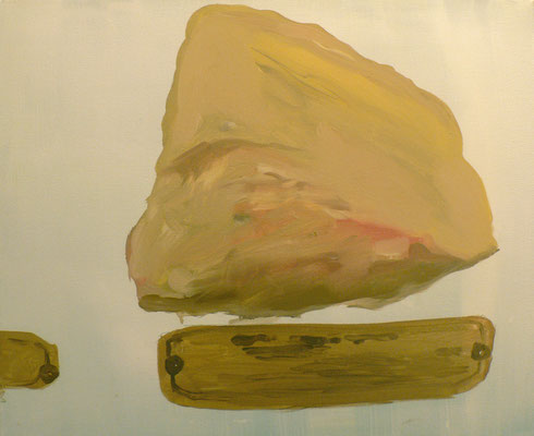 Pizza quatre fromages, 51 x 62 cm, huile sur toile, 2011