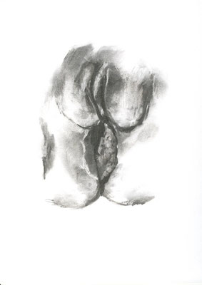 Vestiges irréguliers, fusain sur papier, 21 x 29,7 cm, 2010