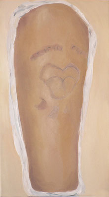 Ce qu'il reste d'Adrienne Frise, 24 x 43 cm, huile sur toile, 2011