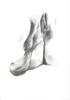 Vestiges irréguliers, fusain sur papier, 21 x 29,7 cm, 2010
