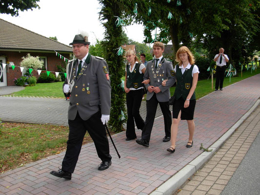 Einholung des Jungschützenkönigs.