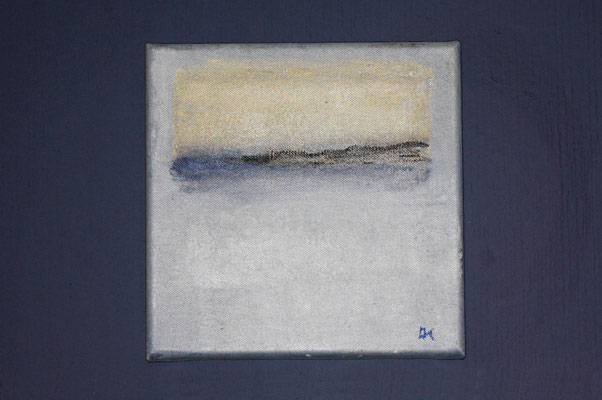 Maritime Komposition I - (kleine) Hommage an Mark Rothko, 2013 (Acryl und Ölpastell auf Leinwand 20 x 20), Andreas Klußmann - verkauft
